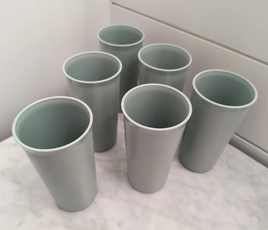 VINTAGE TUPPERWARE TUMBLERS - NEW Set of 6 - 9 oz. Mint/Sea Foam Green Tumblers | eBay