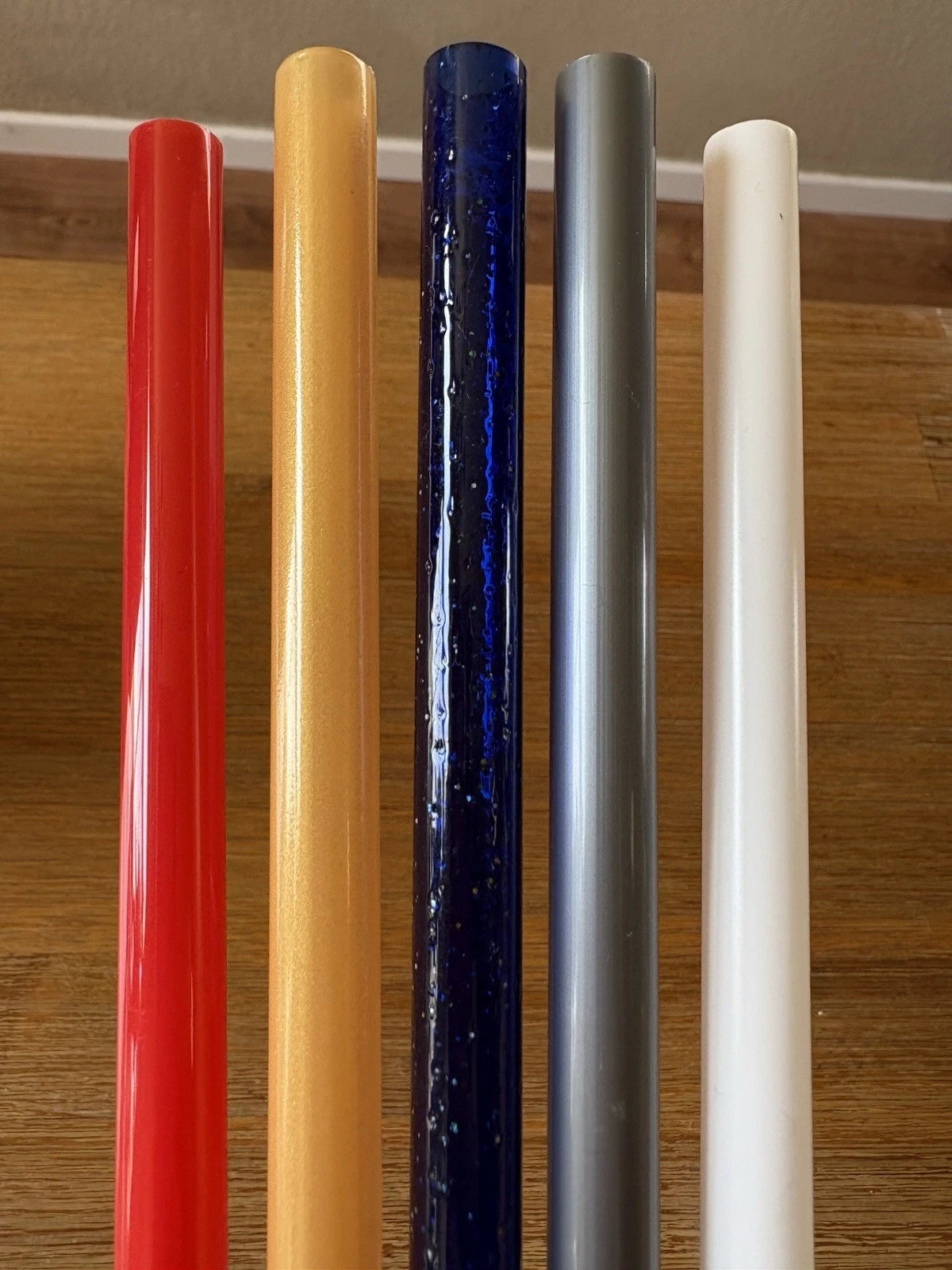 5-12” 40oz tumbler 10mm/FAT straws-Opaque WHiTE/Red-Silver/gold-Blue Glitter-SET | eBay