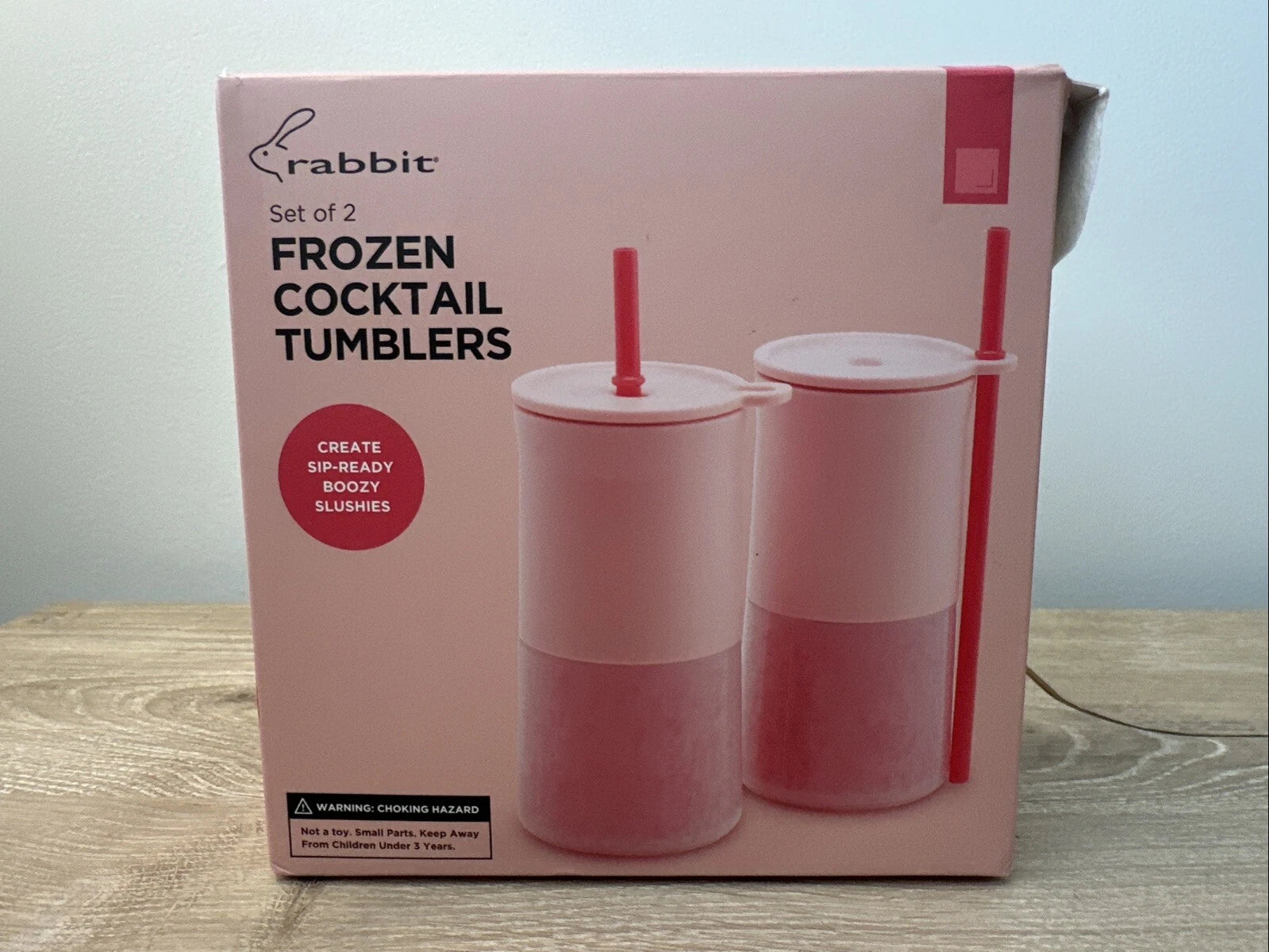 12oz Rabbit Frozen Cocktail Silicone Tumb Set Of 2 Insulated Drink Cup Pink | eBay