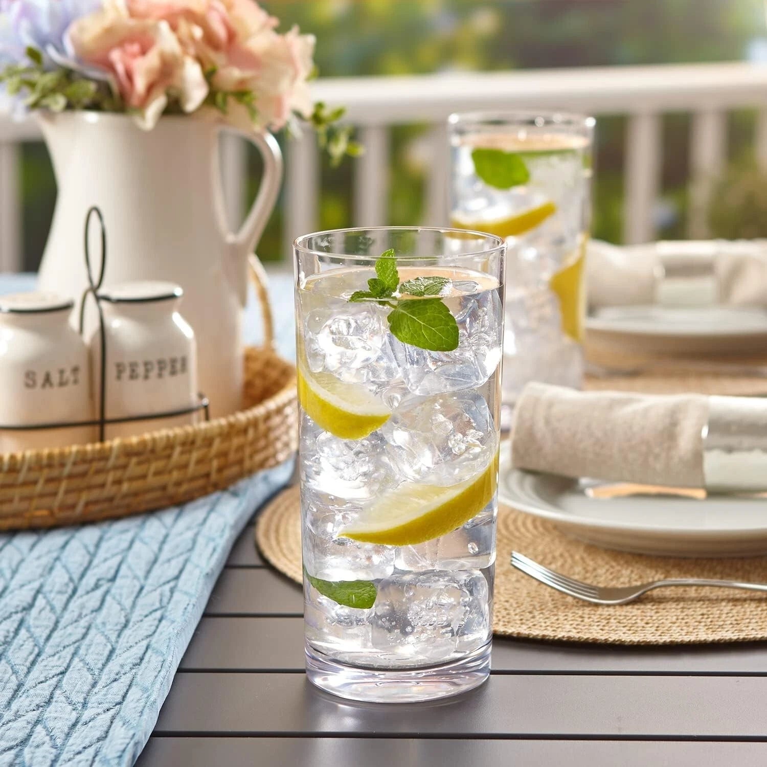 Stylish Classic Clear Plastic Iced Tea Cups - 6 Pack for Weddings & Parties | eBay