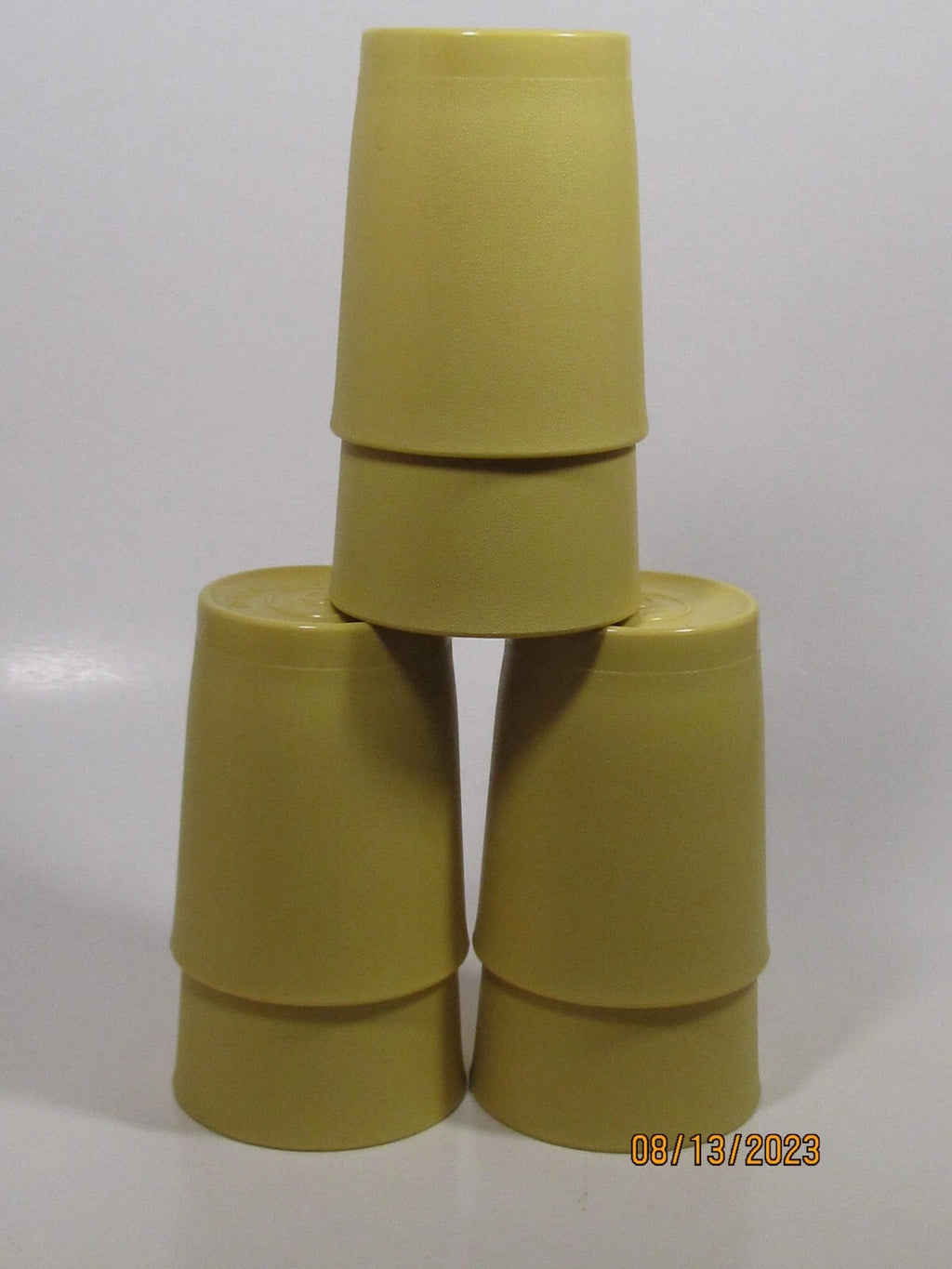Tupperware Glasses 1251-8,9,10,11,12,17. 7 fl oz. Set of 6 in yellow | eBay