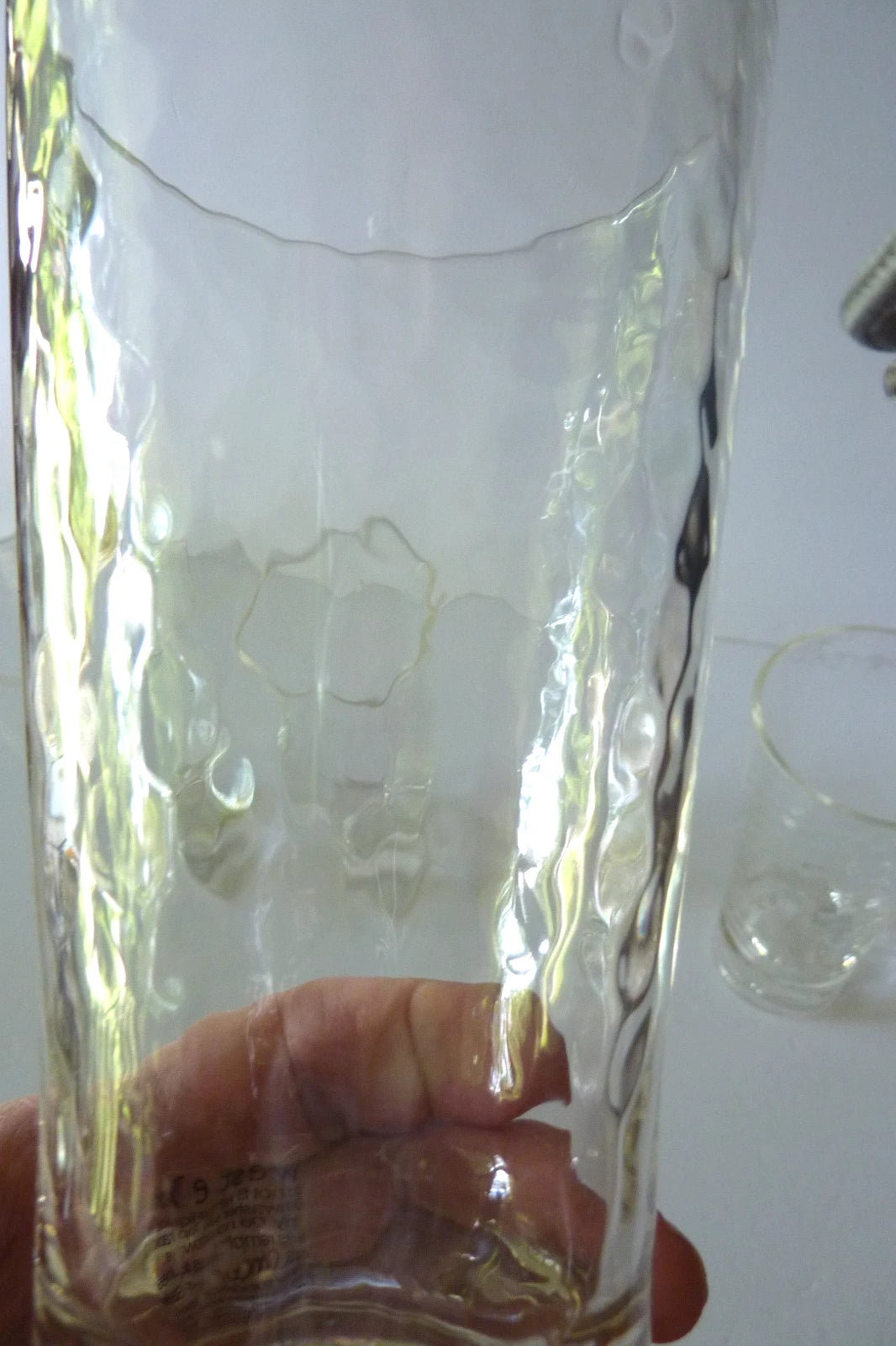 4 West Elm Acrylic Hammered Tumblers Highball Drinking Glassware Clear NWT | eBay