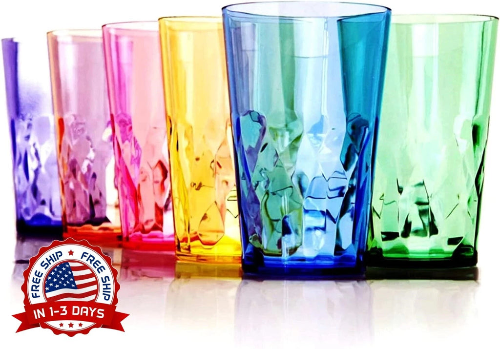 Vasos para beber premium irrompibles de 19 oz, juego de 6, plástico Tritan NUEVO | eBay