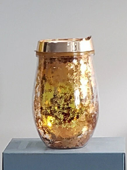 #529 8oz Acrylic Stemless Wine Glasses Party Bar Glitter Set of 4 New In Box | eBay
